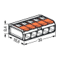 Preview: Compact-Verbindungsklemme WAGO, für alle Leiterarten, 5 Klemmstellen, 4mm²