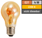 Preview: LED Filament Glühlampe McShine "Retro" E27, 4W, 280lm, warmweiß, goldenes Glas