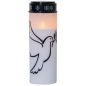 Preview: LED-Grablicht "Dove", weiß mit Taubenmotiv, warmweiß, 20,5x7,5cm, outdoor
