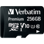 Mobile Preview: Micro SDHC Card Verbatim, 256GB Speicherkapazität, inkl. Adapter, Class 10