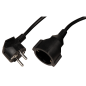 Preview: Netzkabel Schutzkontakt-Verlängerung McPower, 5m, 1,5mm², schwarz