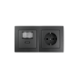 Mobile Preview: Schalter und Steckdosen Set McPower Flair ''PIR'' anthrazit, 3-teilig