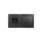 Mobile Preview: Schalter und Steckdosen Set McPower Flair ''Tür 2-fach Profi'', weiß, 3-teilig, Klemmanschluss