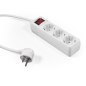 Preview: Steckdosenleiste McPower mit Schalter, 3-fach mit Einsteckschutz,1,5m Zuleitung