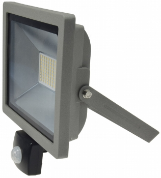 LED-Fluter SlimLine 30W, IP44, 2100lm, 4200K, Bewegungsmelder