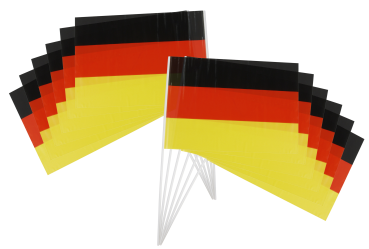 Deutschlandfahnen, 14x21cm, 12er-Pack