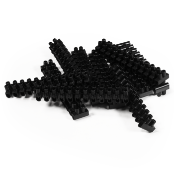 Lüsterklemme McPower, 12 Klemmen, 2,5mm², 3A, schwarz, 10er-Pack