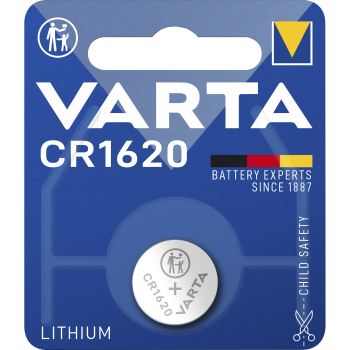 Lithium-Knopfzelle ''Electronics'' VARTA, CR1620, 70mAh, 3V, 1er-Blister