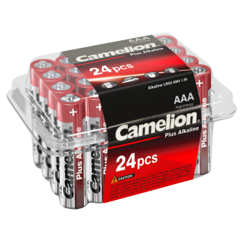 Micro-Batterie CAMELION Plus Alkaline, 1,5 V, Typ AAA/LR03, 24er-Haushaltspack