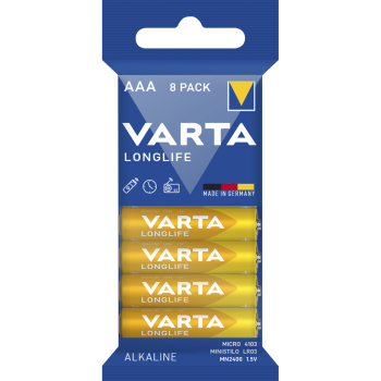 Micro-Batterie VARTA'' Longlife'', Alkaline, Typ AAA, LR06, 1,5V, 8er Pack