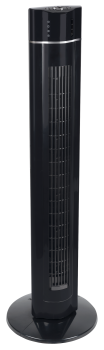 Standventilator "Tower Fan", 60W, 107cm, 3 Stufen, Oszillation, schwarz