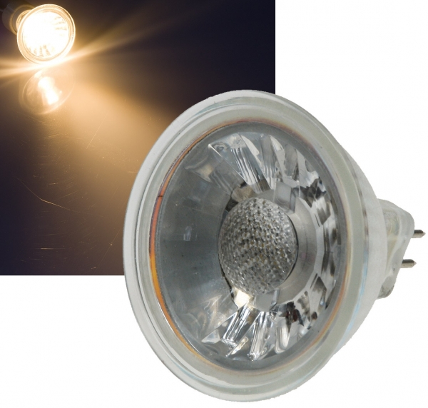 LED Strahler MR16 "H35 COB" 1 COB, 3000k, 230lm, 12V/3W, warmweiß