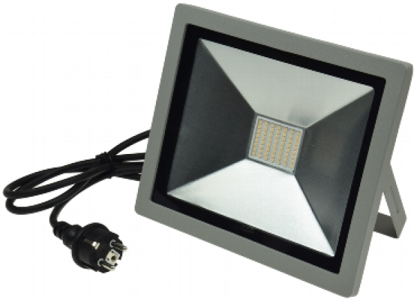 LED-Fluter SlimLine "CTF-SLT 50" silber 50W, 3100lm, 3000K, warmweiß, IP44