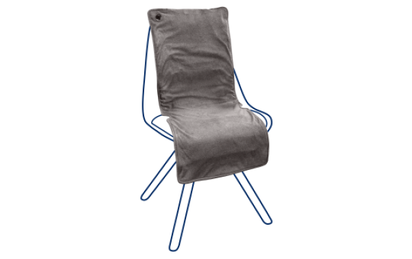 Beheizbare Sitzauflage ROLF KERN,Akku,grau, 40x110cm, drei Heizstufen, max. 55°C