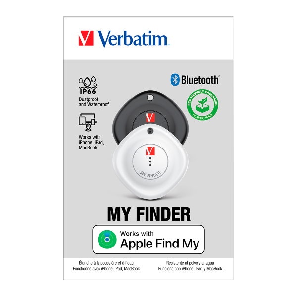 Bluetooth-Tracker Verbatim "My Finder" für Apple "Wo ist?", Keyring, 2er-Pack