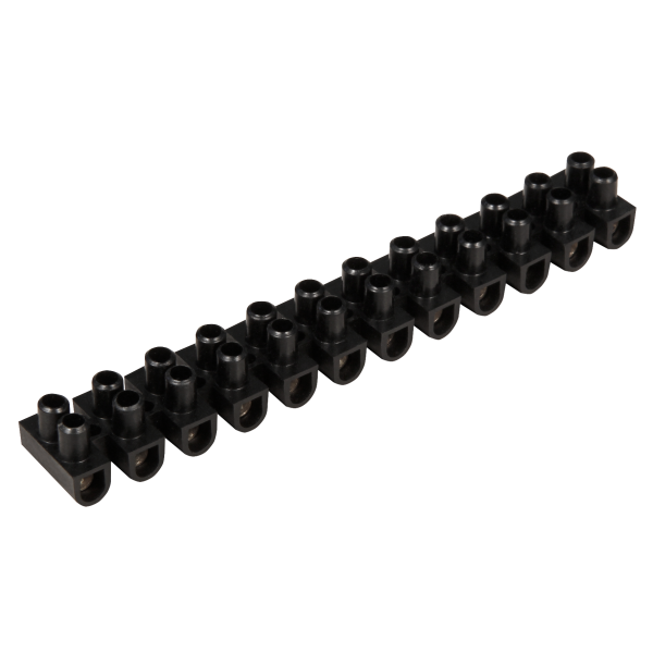 Lüsterklemme McPower, 12 Klemmen, 4,5mm², 5A, schwarz, 10er-Pack