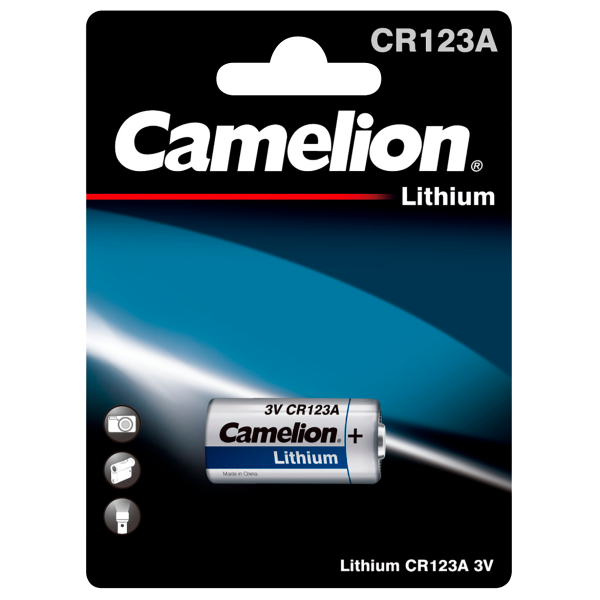 Lithium-Photobatterie CAMELION, CR123A, 3V, 1er-Blister