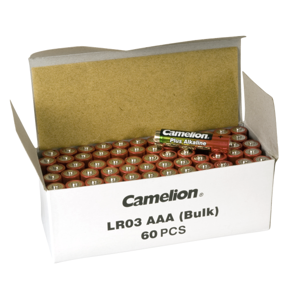 Micro-Batterie CAMELION Alkaline 1,5 V, Typ AAA, 60er-Pack