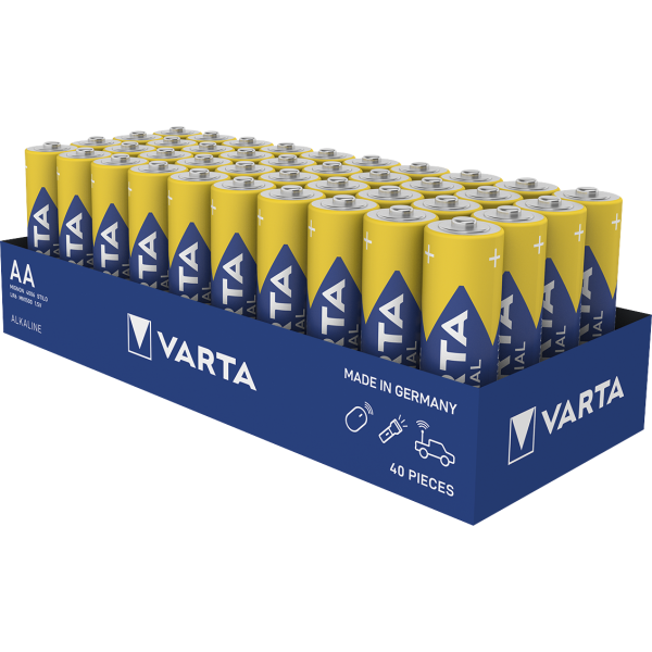 Mignon-Batterie VARTA  ''Industrial Pro'' Alkaline, Typ AA, LR06, 1,5V, 40-Pack