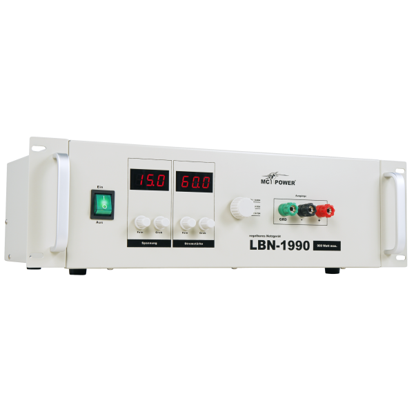 Netzgerät McPower ''LBN-1990'' 19'', 3 regelbare Bereiche 0-15V, 0-30V, 0-60V, 900W, max. 60A