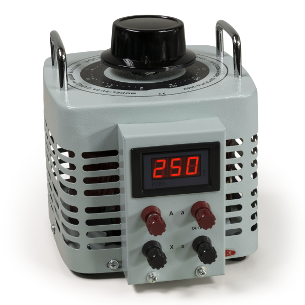 Ringkern-Stelltrafo McPower ''V-8000 LED'', 0-250 V, 8 A, 2.000 W, NICHT galvanisch getrennt