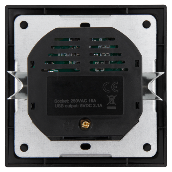 Schutzkontakt-Steckdose mit 2x USB McPower ''Flair'', 250V~/16A, 5V/2,1A, UP, weiß