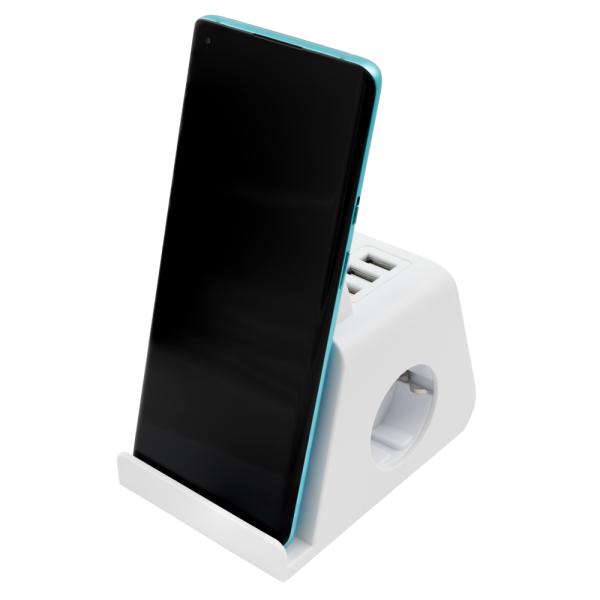 Tischsteckdose McPower ''BW-02'' 2x Steckdose, 3x USB, wireless Handyladegerät